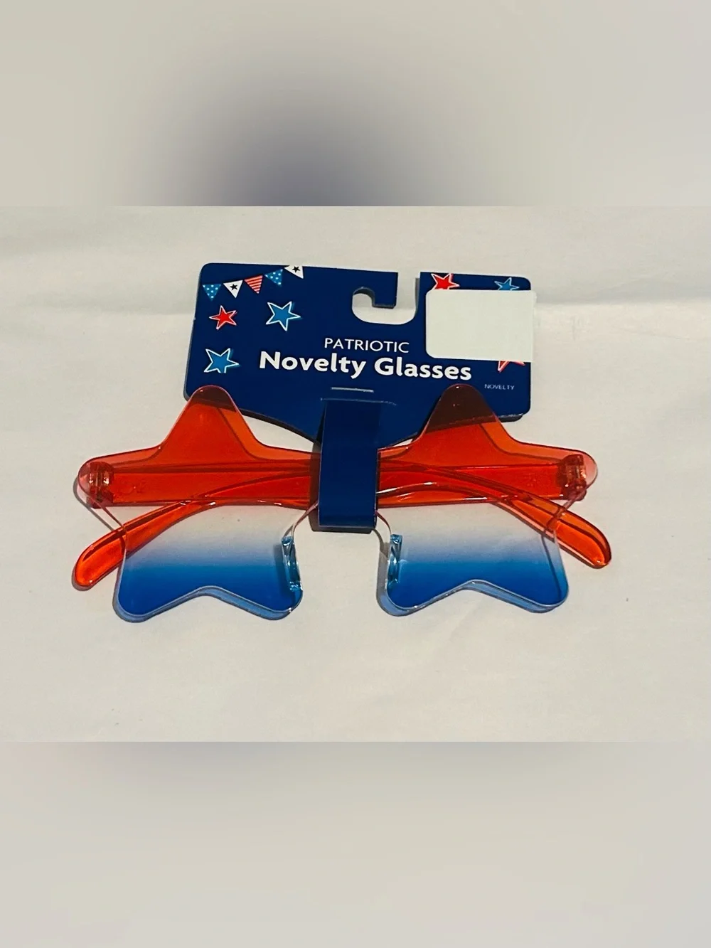 New Patriotic Red Clear Blue Novelty Glasses Star Shaped Kids Men’s Women’s